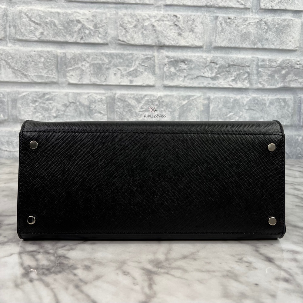 Kate Spade Staci Medium Satchel Crossbody In Black - Picture 5 of 9